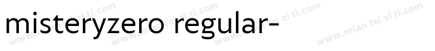 misteryzero regular字体转换